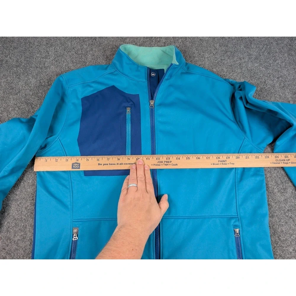 Peter Millar Gale Force Performance‎ Golf Jacket Mens M Blue Fleece Lined Golf